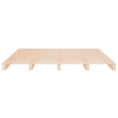 Pallet Bed without Mattress Solid Wood Length 200 cm Natural 180 cm