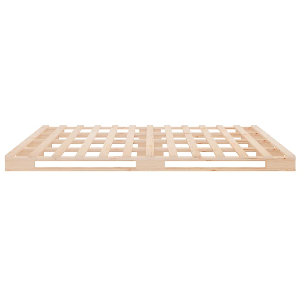 Pallet Bed without Mattress Solid Wood Length 200 cm Natural 180 cm