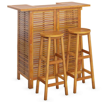 vidaXL 3 Piece Garden Bar Set Solid Wood Acacia 3