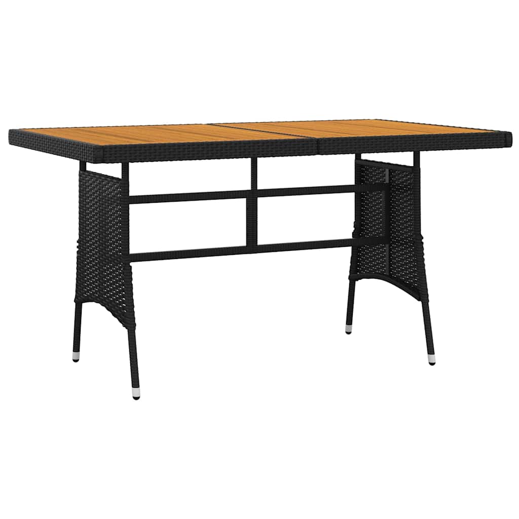 vidaXL 5 Piece Outdoor Dining Set Poly Rattan Black 6