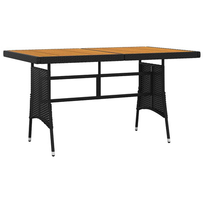 vidaXL 5 Piece Outdoor Dining Set Poly Rattan Black 6
