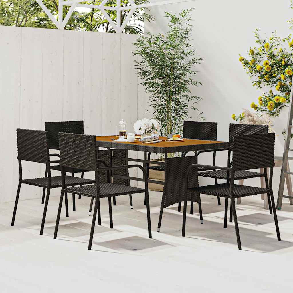 vidaXL 5 Piece Outdoor Dining Set Poly Rattan