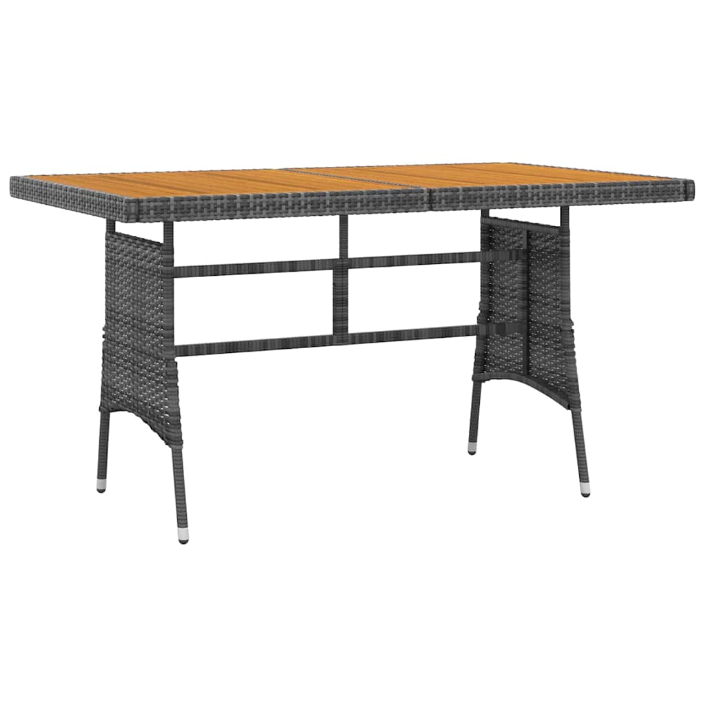 vidaXL 5 Piece Outdoor Dining Set Poly Rattan Grey 6