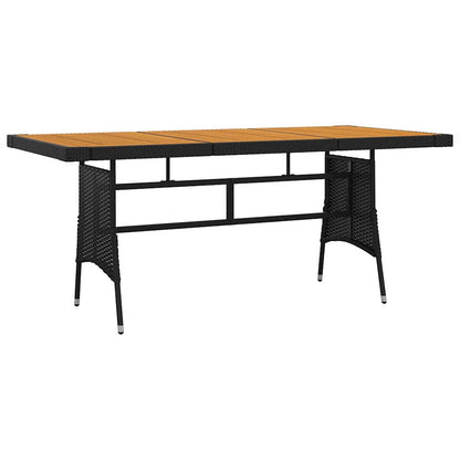 vidaXL 7 Piece Outdoor Dining Set Poly Rattan Black 6