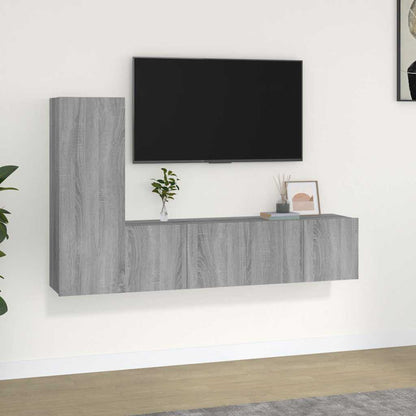 TV Cabinet Set Engineered Wood Width 60 cm Grey sonoma 3