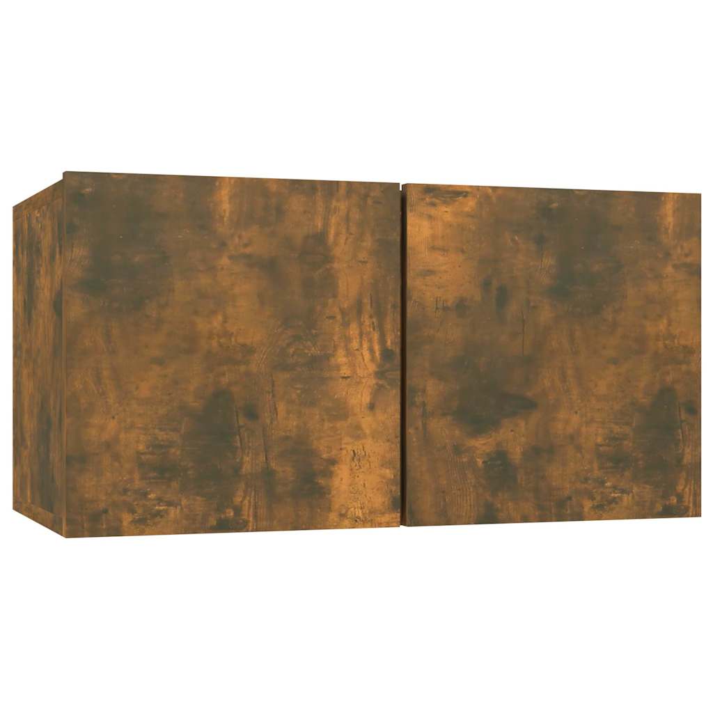 vidaXL 8 Piece Wall-mounted TV Cabinet Set Smoked Oak 60x30x30 cm Engineered Wood 4