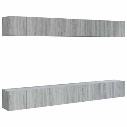 vidaXL TV Cabinets 8 pcs Grey Sonoma 60x30x30 cm Engineered Wood 2