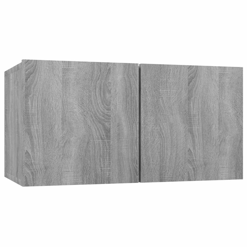 vidaXL TV Cabinets 8 pcs Grey Sonoma 60x30x30 cm Engineered Wood 5