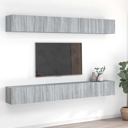 vidaXL TV Cabinets 8 pcs Grey Sonoma 60x30x30 cm Engineered Wood 1