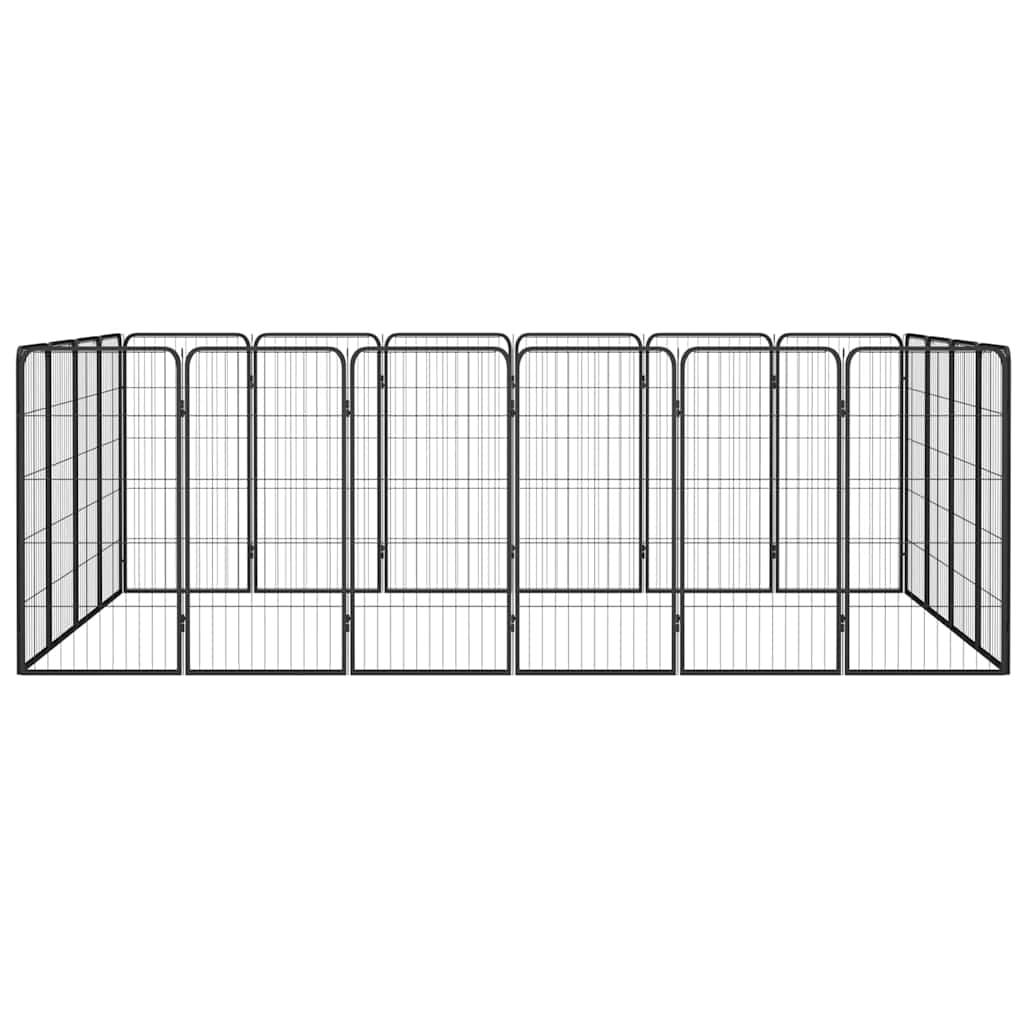 vidaXL Dog Playpen | Black | Powder-coated steel | Dog Playpen | Rectangular 2