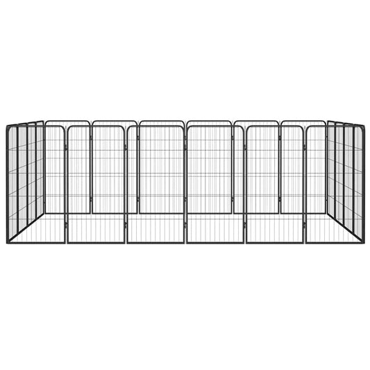 vidaXL Dog Playpen | Black | Powder-coated steel | Dog Playpen | Rectangular 2