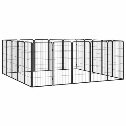 vidaXL Dog Playpen | Black | Powder-coated steel | Dog Playpen | Rectangular 3