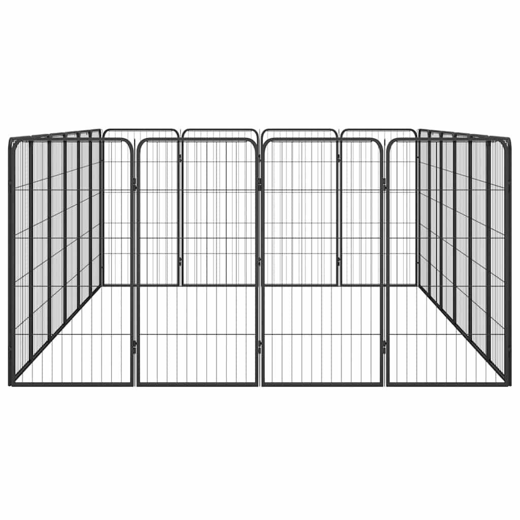 vidaXL Dog Playpen | Black | Powder-coated steel | Dog Playpen | Rectangular 4