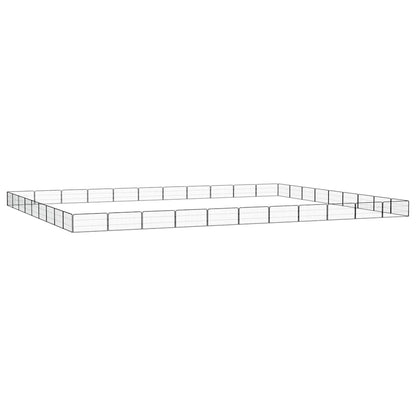 vidaXL 8-Panel Dog Playpen Black 100x50 cm Powder-coated Steel