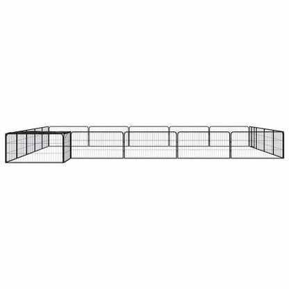 vidaXL 20-Panel Dog Playpen Black 100x50 cm Powder-coated Steel 3