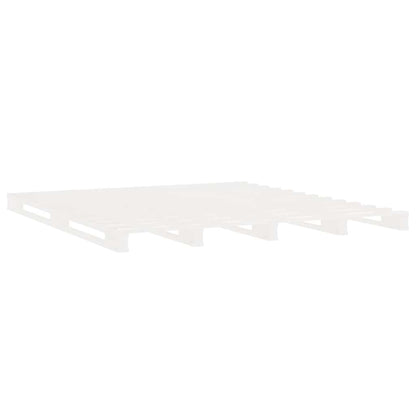 vidaXL Bed Frame without Mattress White 180x200 cm Super King Solid Wood Pine 6