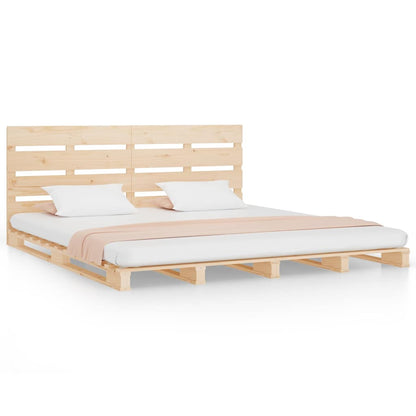 vidaXL Bed Frame without Mattress 200x200 cm Solid Wood Pine 2