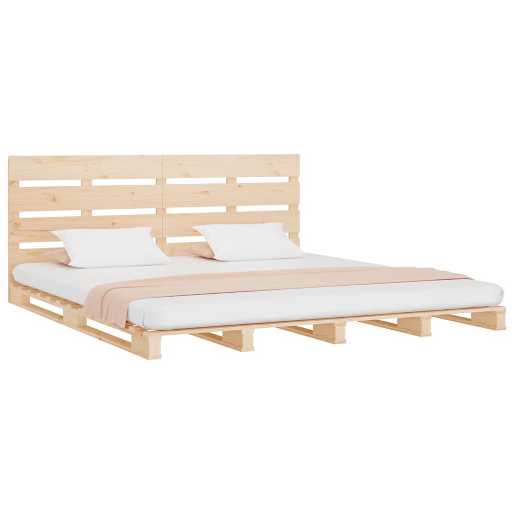 vidaXL Bed Frame without Mattress 200x200 cm Solid Wood Pine 4