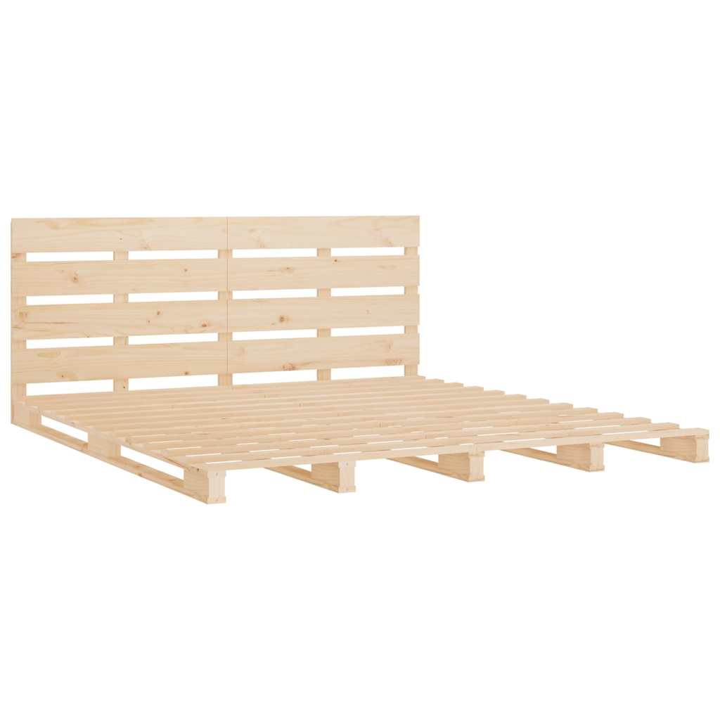 vidaXL Bed Frame without Mattress 200x200 cm Solid Wood Pine 5