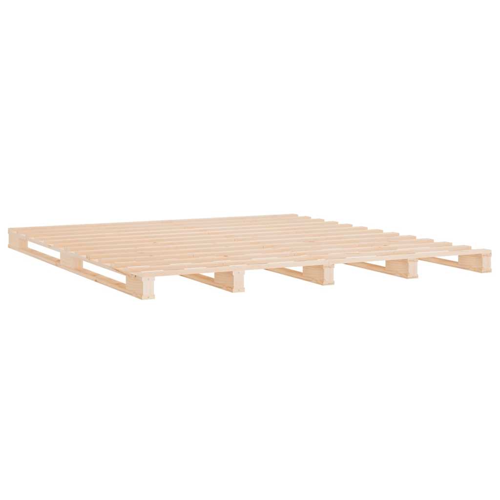 vidaXL Bed Frame without Mattress 200x200 cm Solid Wood Pine 6