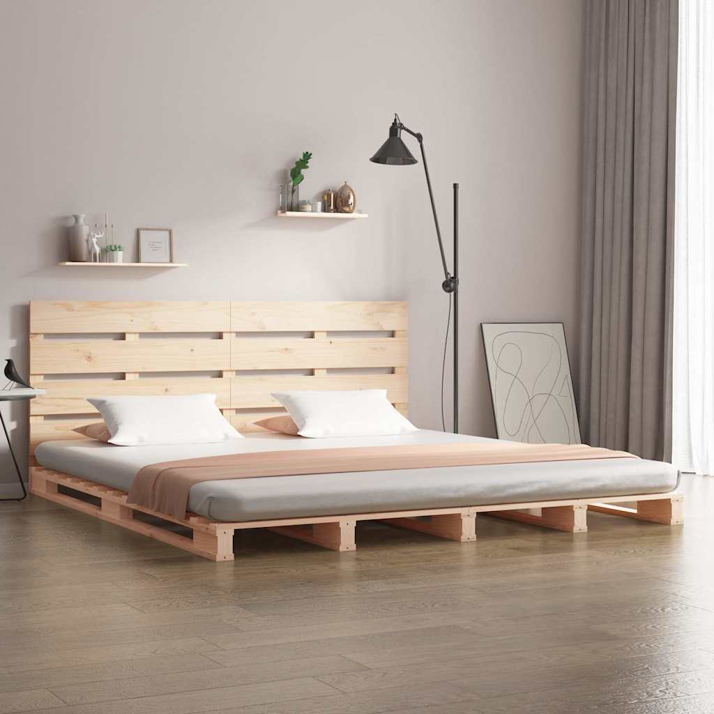 vidaXL Bed Frame without Mattress 200x200 cm Solid Wood Pine 1