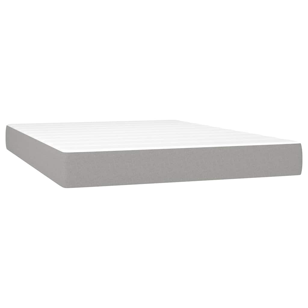 Pocket Spring Bed Mattress Medium 100x190x20 cm light grey double size