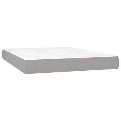 Pocket Spring Bed Mattress Medium 100x190x20 cm light grey double size