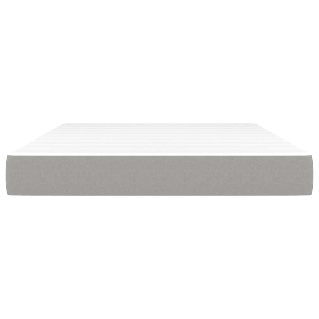 Pocket Spring Bed Mattress Medium 100x190x20 cm light grey double size