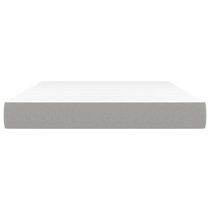 Pocket Spring Bed Mattress Medium 100x190x20 cm light grey double size