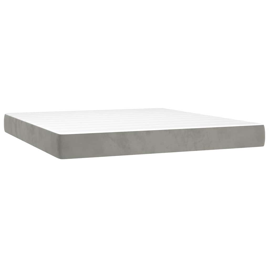vidaXL Pocket Spring Bed Mattress Medium Light Grey 152x203x20 cm Queen 2