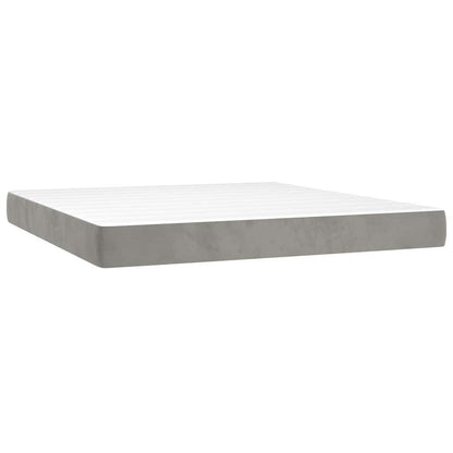 Pocket Spring Bed Mattress Medium 152x203x20cm Light grey Queen