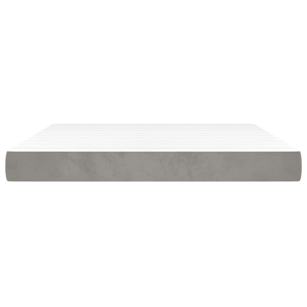 vidaXL Pocket Spring Bed Mattress Medium Light Grey 152x203x20 cm Queen 3