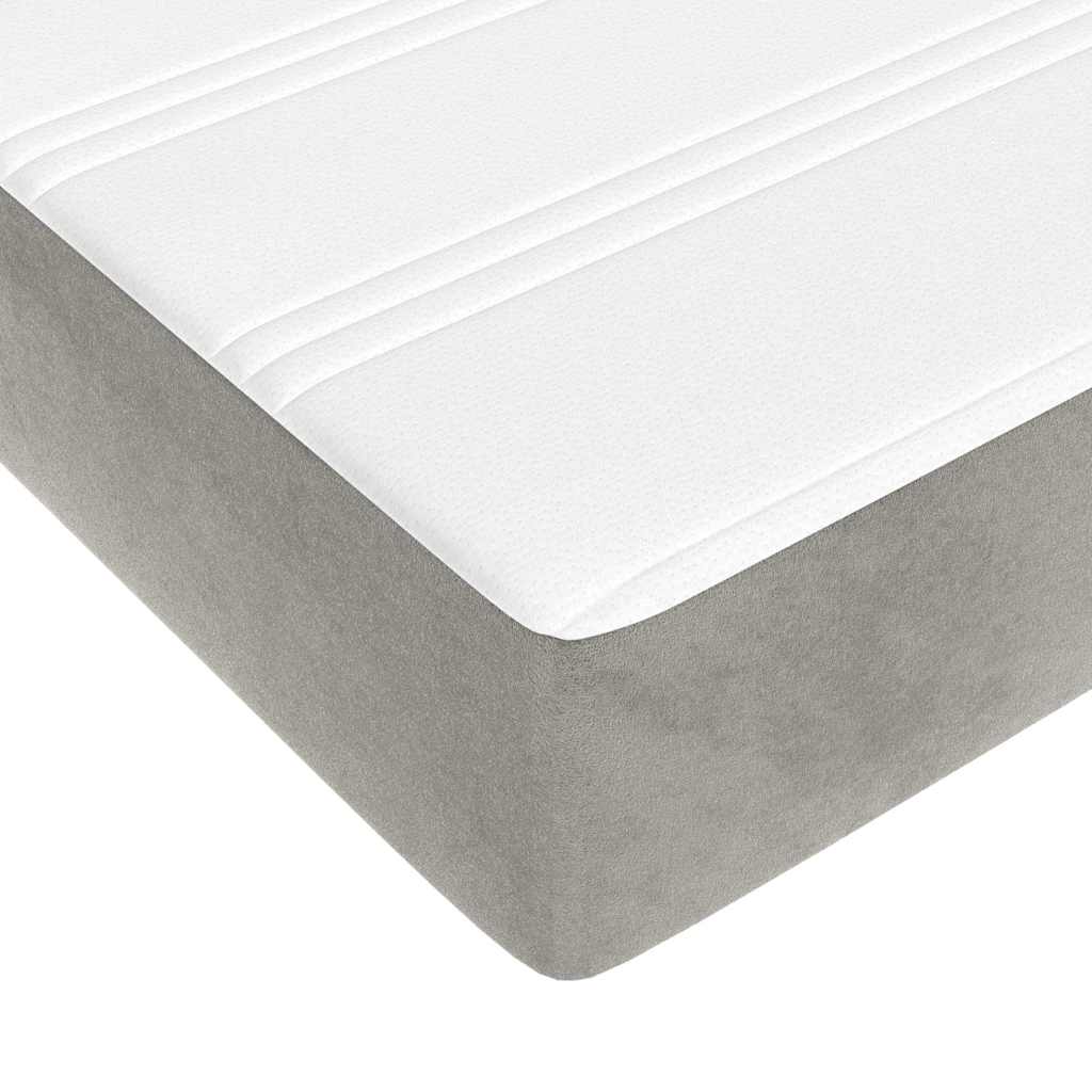 vidaXL Pocket Spring Bed Mattress Medium Light Grey 152x203x20 cm Queen 5