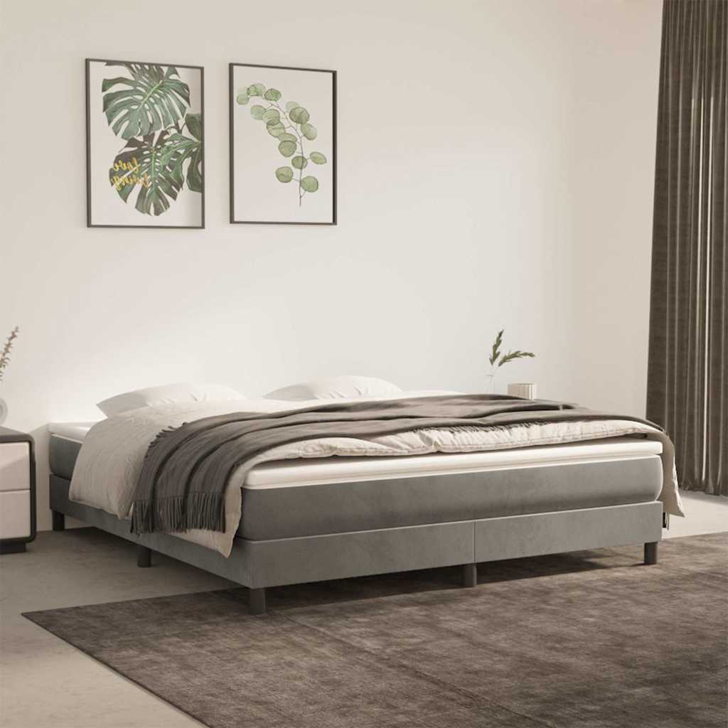 vidaXL Pocket Spring Bed Mattress Medium Light Grey 152x203x20 cm Queen 1