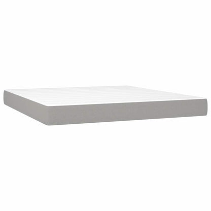 vidaXL Pocket Spring Bed Mattress Medium Light Grey 193x203x20 cm King 2