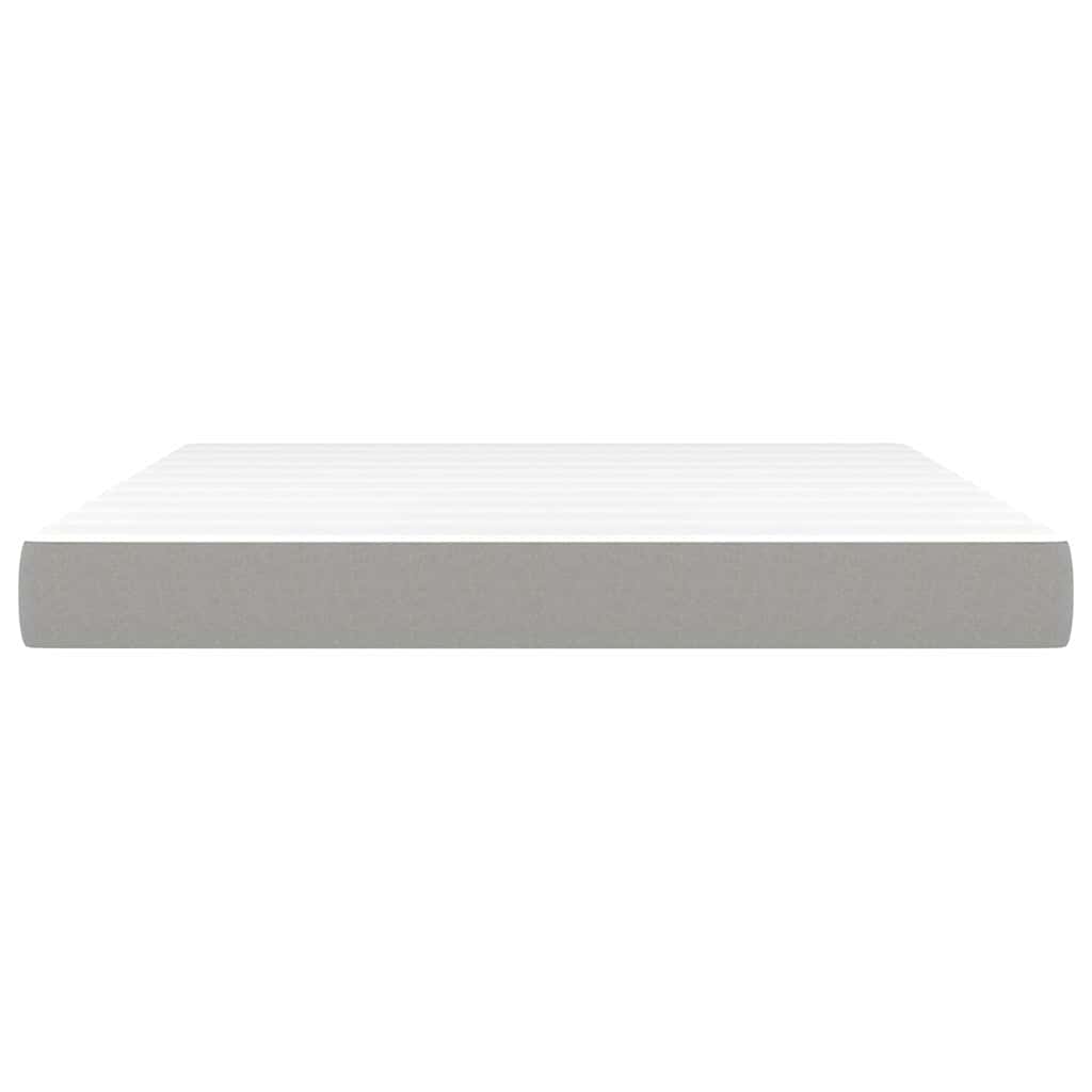vidaXL Pocket Spring Bed Mattress Medium Light Grey 193x203x20 cm King 3