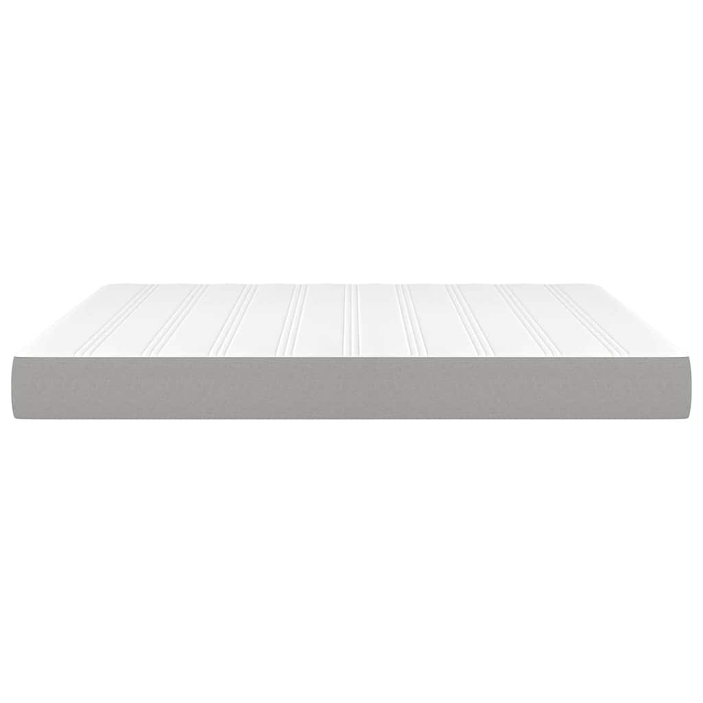 vidaXL Pocket Spring Bed Mattress Medium Light Grey 193x203x20 cm King 4