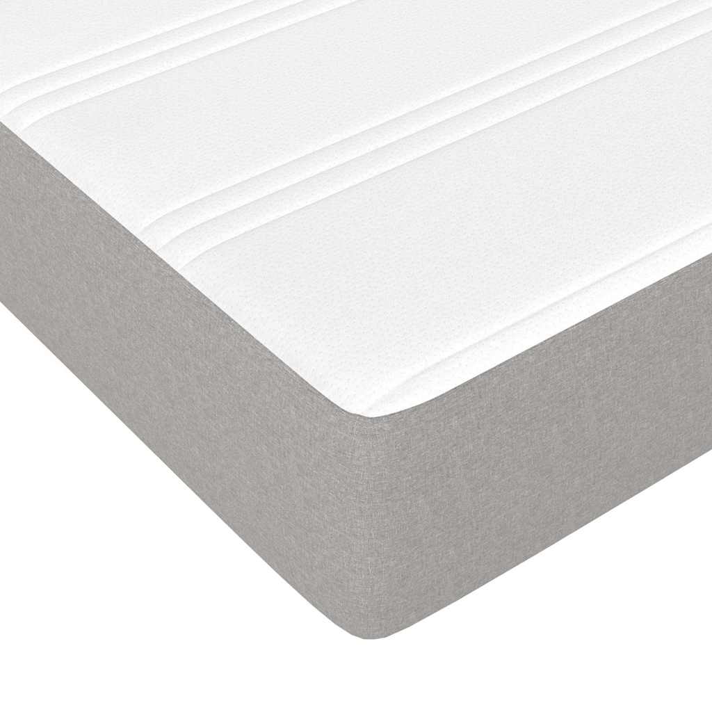 vidaXL Pocket Spring Bed Mattress Medium Light Grey 193x203x20 cm King 5