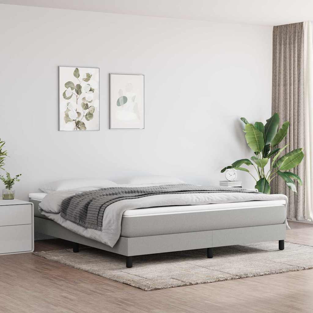 vidaXL Pocket Spring Bed Mattress Medium Light Grey 193x203x20 cm King 1
