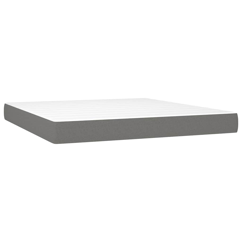 vidaXL Pocket Spring Bed Mattress Medium Dark Grey 183x213x20 cm 2