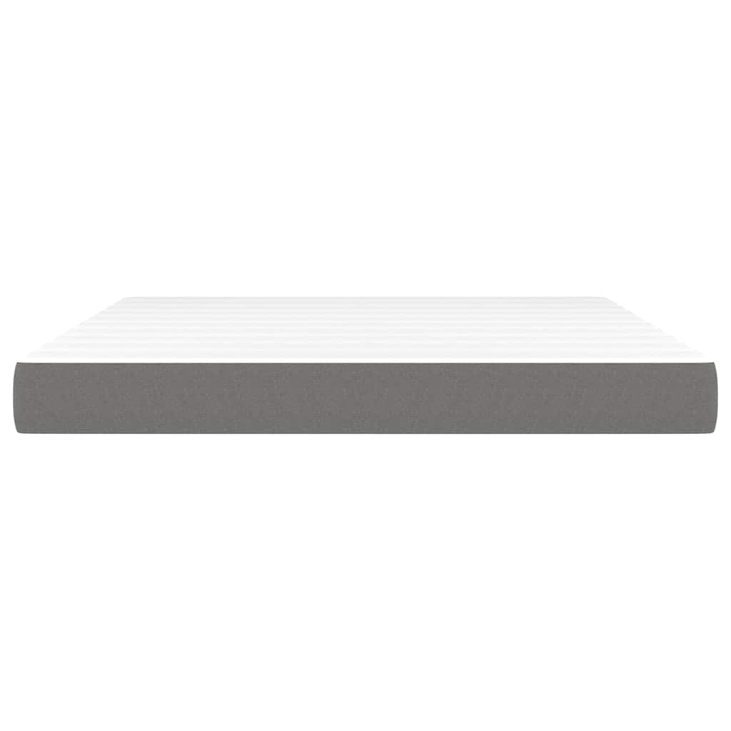 Pocket Spring Bed Mattress Medium 100x190x20 cm Dark grey California King