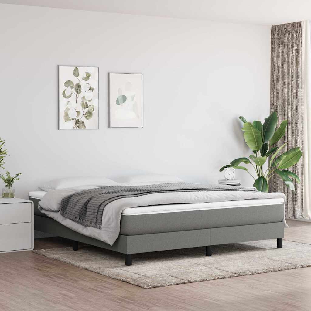 vidaXL Pocket Spring Bed Mattress Medium Dark Grey 183x213x20 cm 1