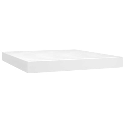 vidaXL Pocket Spring Bed Mattress White 183x213x20 cm Faux Leather 2