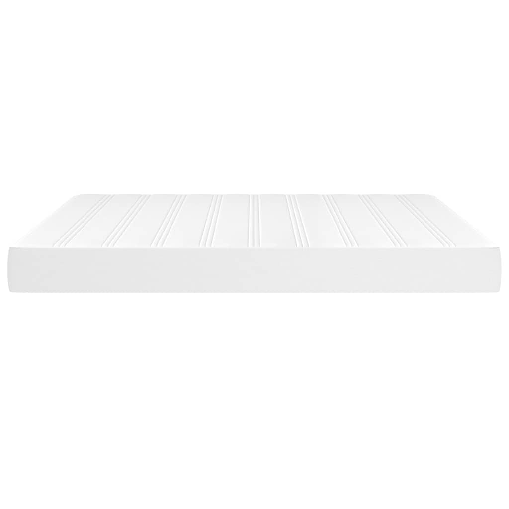 vidaXL Pocket Spring Bed Mattress White 183x213x20 cm Faux Leather 4
