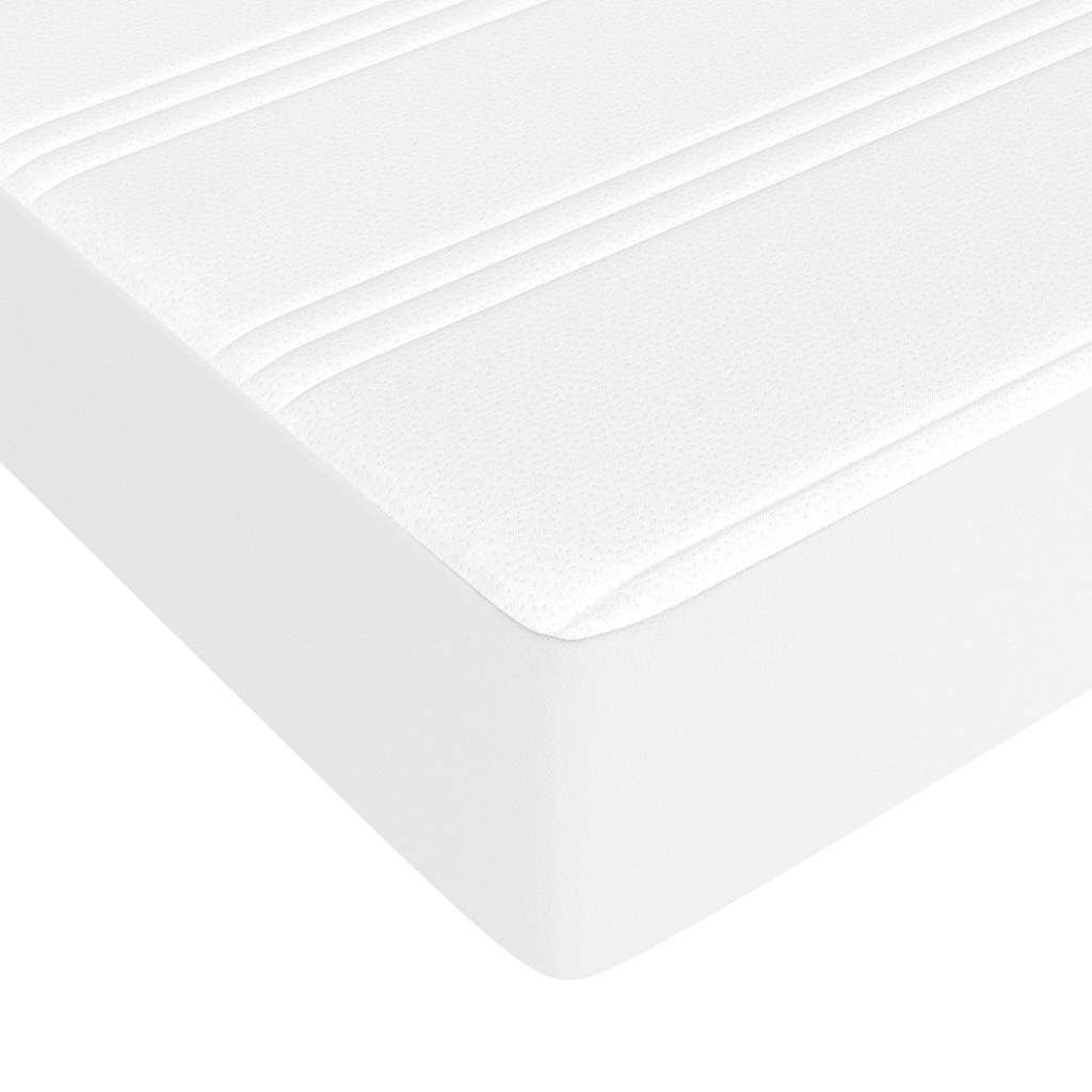 vidaXL Pocket Spring Bed Mattress White 183x213x20 cm Faux Leather 5