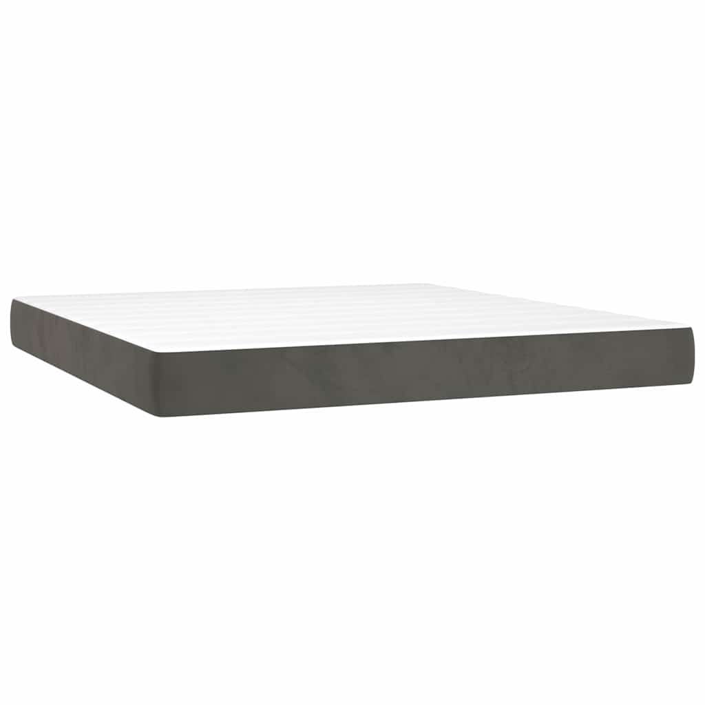 vidaXL Pocket Spring Bed Mattress Medium Dark Grey 183x213x20 cm 2