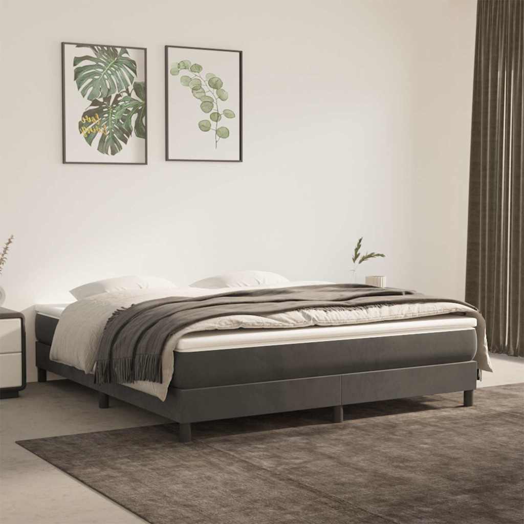 vidaXL Pocket Spring Bed Mattress Medium Dark Grey 183x213x20 cm 1