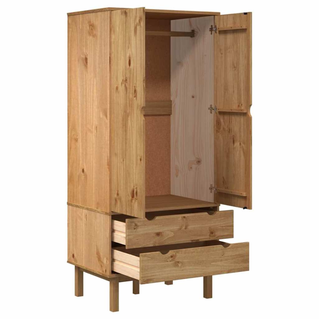 vidaXL Wardrobe "OTTA" 76,5x53x172 cm Solid Wood Pine 4