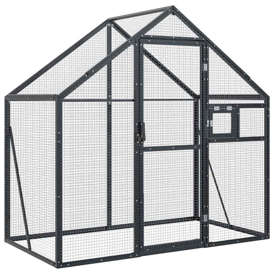 vidaXL Aviary Anthracite 179x100x185 cm Aluminium 2