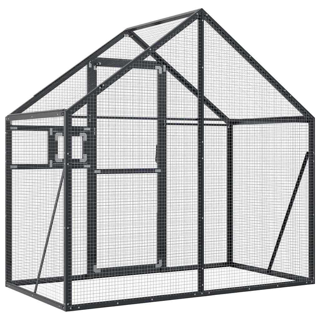 vidaXL Aviary Anthracite 179x100x185 cm Aluminium 5